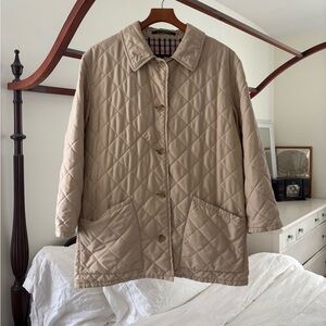 Daks Signature Quilted Vintage British Khaki Car Coat